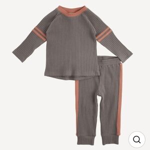 Kate Quinn Kids Pajama Set in Gray and Orange